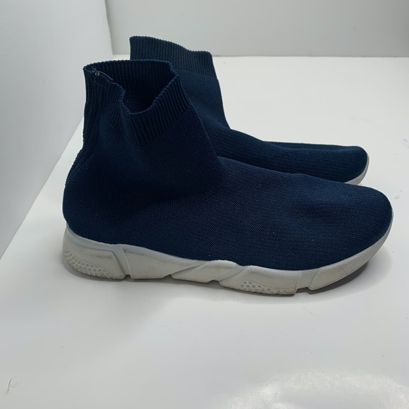 BAMBOO Shoes - Bamboo | Navy Stretch Knit Sock Sneaker size 7
